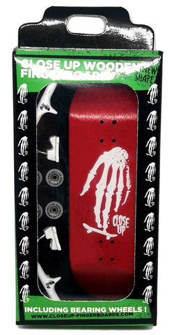 CLOSE UP - Fingerboard - Skull Hand /Red