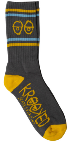 KROOKED - Eyes - Chaussettes /Charcoal-Gold-Blue