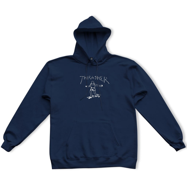 THRASHER Gonz Hoodie Sweat Capuche Navy White Balargue Skateshop