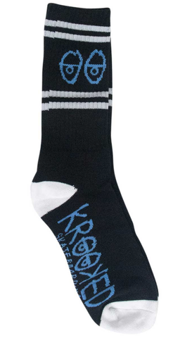 KROOKED - Eyes - Chaussettes /Black-Blue-White