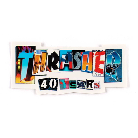 THRASHER - 40 Years - Medium - Sticker
