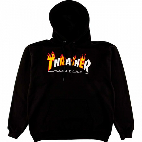 THRASHER - Flame Mag - Hoodie /Black