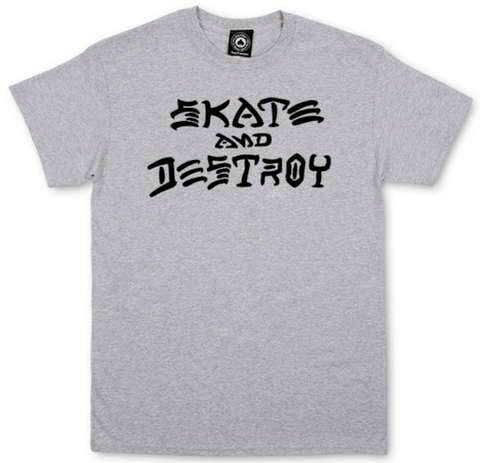 THRASHER - Skate & Destroy - Tshirt /Grey