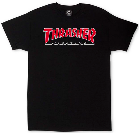 THRASHER - Outlined - Tshirt /Black-Red