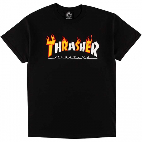 THRASHER - Flame Mag - Tshirt /Black