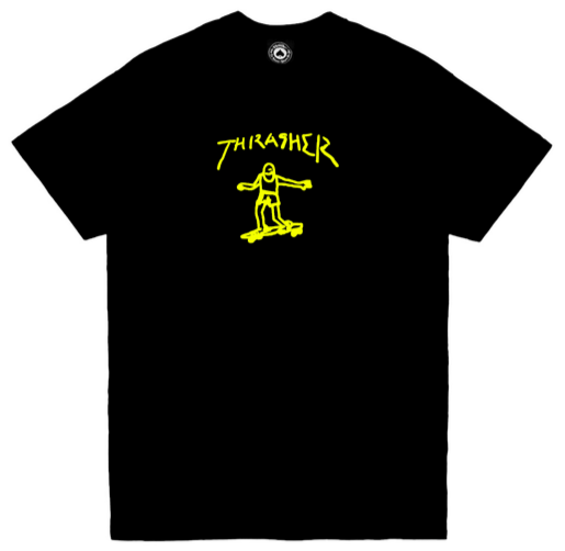 THRASHER Gonz Tshirt Black Balargue Skateshop