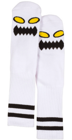 TOY MACHINE - Monster Face Socks - Chaussettes /White